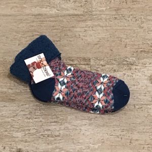 Slipper Socks with Sherpa Lining and Rubber Grips